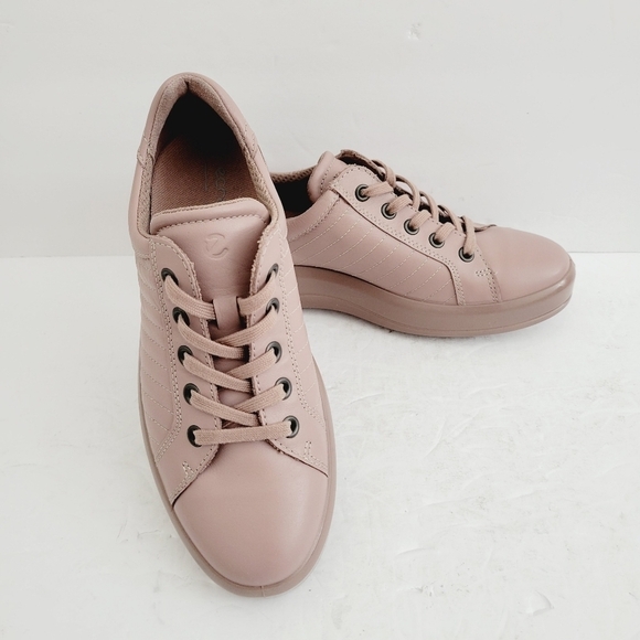 Ecco Shoes - NEW ECCO SOFT 9 II Rose Leather Sneakers Size 5 - 5.5
